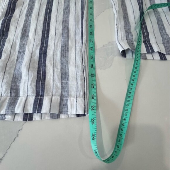 100 Linen Wide Leg Pants - Sailor Stripes - Picture 13 of 15